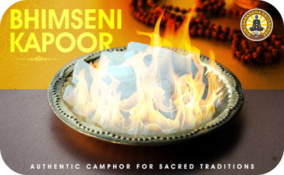 Yug Enterprise Bhimseni Brass desi Pacha Camphor Pure and Natural kapoor 100gm - Pack of 1.(100 g)