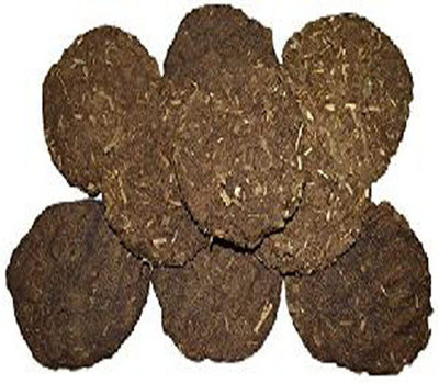 Gita Creation Handmade Dry Uple Desi Cow Dung Cakes for Pooja, Hawan [Gober] (Pack of 10)(800 g)