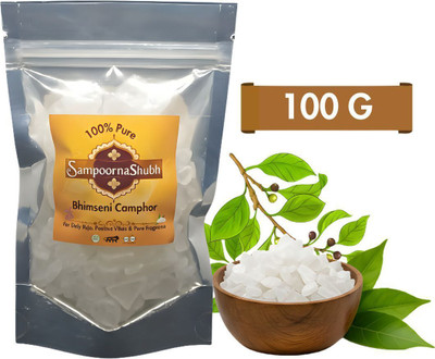 SampoornaShubh Original Bhimseni Camphor 100 gram Pouch - Pack of 1(100 g)