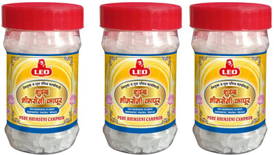 LEO Camphor LEO Bhimseni Camphor Tablet Jar 50 Gram - Pack of 3(50 g)