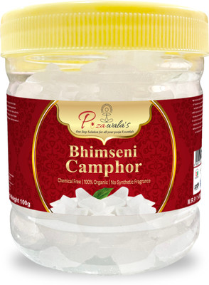 Puzawalas Pure Bhimseni Camphor 100gm Jar - Pooja Kapoor Pack(100 g)