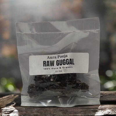 AURA POOJA Pure Raw Guggal | Natural Resin for Pooja, Havan, Dhuni & Healing(25 g)
