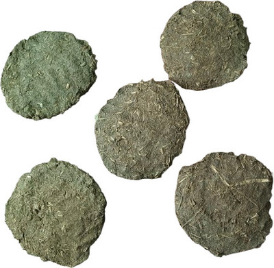 RJT Natural Brown Havan Cow Dung Cake/Uple/Kande/Goitha for Havan and puja