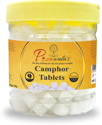 Puzawalas Pure Camphor Tablet 100gm Jar - Pooja Kapoor Pack(100 g)