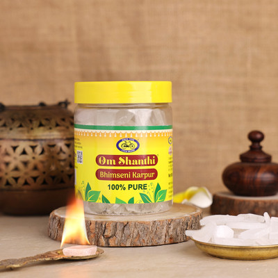 Cycle Pure Om Shanthi Bhimseni Camphor Jar, 250 GM(250 g)
