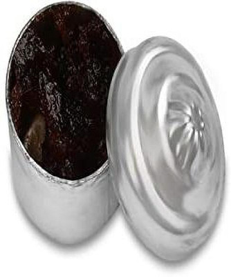 DEVAMA THE DIVINE Punugu Exotic Tilak in German Silver Container for Pooja Purpose(50 g)