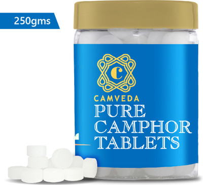 Camveda Pure Camphor Round Tablets 250g (Jar)| Pure & Original Camphor/Kapoor -Pack of 1(250 g)