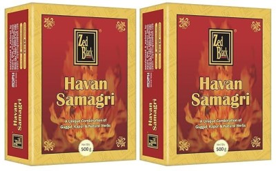 Zed Black Hawan Samagri 500 GM A Unique Combination of Guggal, Kapur & Natural Herbs