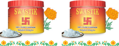 SWASTIK Pure Camphor tablets 250 grams Jar PACK OF 2(500 g)