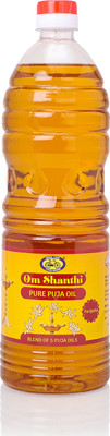 Cycle Om Shanthi Pure Puja Oil, Blend of 5 Puja Oils - Parijatha Fragrance (Pack of 1)