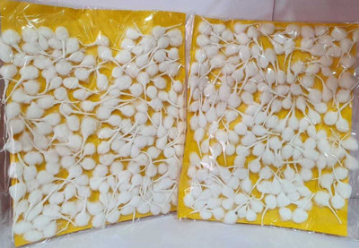 NANDAN SHREE JI Handmade White Cotton Diya Batti | Wicks for Pujan - Pack of 2