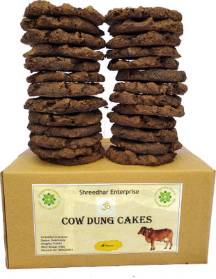 SHREEDHAR Cow Dung Cake For Puja and Havan, Pack of 26 cakes(450 g)