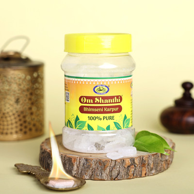 Cycle Pure Om Shanthi Bhimseni Camphor Jar, 100 gms(100 g)
