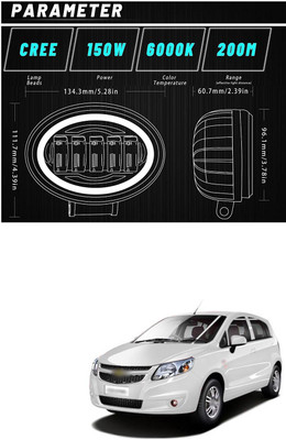 XZRTZ Car Headlight led fog Light Vehicle light fancy light X1076 Headlight Car, Motorbike LED for Chevrolet (12 V, 50 W)(Sail UVA, Pack of 1)