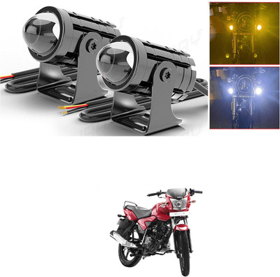 LOVMOTO Dual Led Mini Driving Fog Light Lamp Projector Lens Motorcycle Headlight X99 Tail Light Car, Motorbike LED for Suzuki (12 V, 20 W)(Lets, Pack of 2)