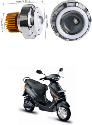 PECUNIA High/Low Beam LED Projector Lens Dual Angel Devil Eye Head Lamp 250 Headlight Car, Motorbike LED (12 V, 36 W)(Universal For Bike, Universal For Car, Pack of 1)