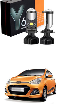 LOVMOTO H4 Fitting Led Headlight Bulb High Low Beam Lens Headlamp Bulb With Fan SG1210 Car Fancy Lights(White)