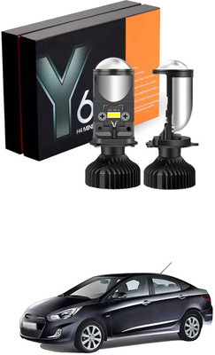 LOVMOTO H4 Fitting Led Headlight Bulb High Low Beam Lens Headlamp Bulb With Fan SG1194 Car Fancy Lights(White)