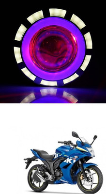 PECUNIA High/Low Beam LED Projector Lens Dual Angel Devil Eye Head Lamp 80 Headlight Car, Motorbike LED (12 V, 36 W)(Universal For Bike, Universal For Car, Pack of 1)