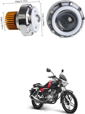 PECUNIA High/Low Beam LED Projector Lens Dual Angel Devil Eye Head Lamp 366 Headlight Car, Motorbike LED (12 V, 36 W)(Universal For Bike, Universal For Car, Pack of 1)