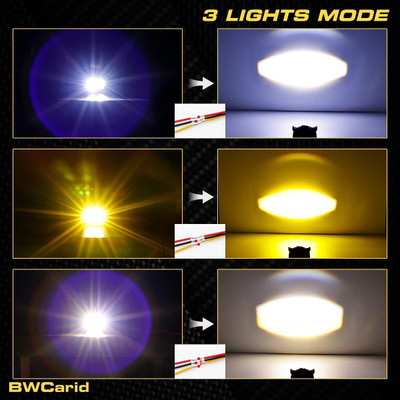 GONAMA Front, Rear LED Indicator Light for Royal Enfield Thunder Bird 350(White, Yellow)