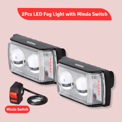 Generox LED Fog Lamp Unit for Bajaj, Hero, Honda, KTM, Mahindra, Royal Enfield, Suzuki, TVS, Yamaha