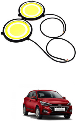 LOVMOTO Car DRL Daytime Running Light Round Shape White SG152 Headlight Car, Motorbike LED for Hyundai (12 V, 20 W)(Elite i20, Pack of 2)