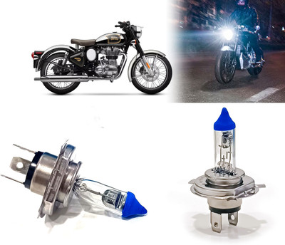 AUTO PEARL Halogen H4 Front Headlight Bulb Ultra Bright for Classic Chrome Headlight Motorbike Halogen for Royal Enfield (12 V, 35 W)(Classic, Pack of 1)