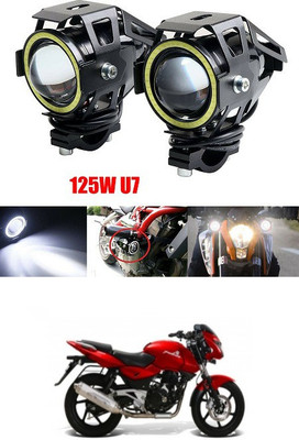 PECUNIA Headlight U7 DRL Fog Lights Driving Running Light 128 Headlight Car, Motorbike LED (12 V, 36 W)(Universal For Bike, Universal For Car, Pack of 2)