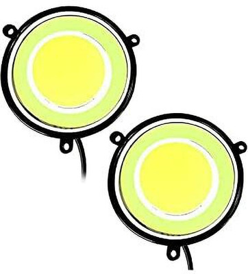 LOVMOTO Car DRL Daytime Running Light Round Shape White LED COB Driving Fog Lamp Fog Lamp Car LED (12 V, 12 W)(Karizma, Pack of 2)