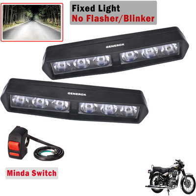 Generox LED Fog Light for Royal Enfield Electra Deluxe