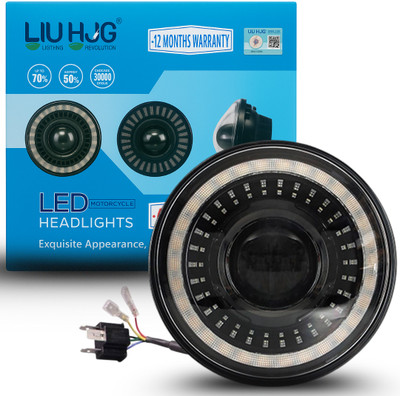 AutoPowerz LED Headlight for Royal Enfield, Mahindra Thar, Bullet 350, Bullet Electra, Bullet Trials 350, Bullet Trials 500