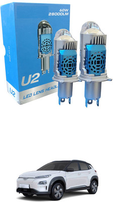 LOVMOTO H4 Mini Bi-LED Projector Dual Lens LED Headlight Bulb Hi-Low 120W Retrofit SG87 Headlight Car, Motorbike LED for Hyundai (12 V, 120 W)(Universal For Car, Pack of 2)