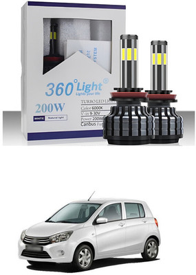 LOVMOTO LED Headlight Bulbs 6 Side Lighted H4 High Low Beam Kit White Bright sg421 Headlight Car, Motorbike LED for Maruti Suzuki (12 V, 200 W)(Celerio, Pack of 2)