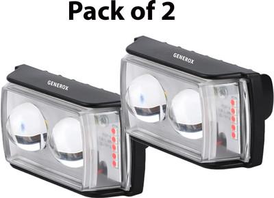 Generox LED Fog Lamp Unit for Bajaj, Hero, Honda, KTM, Mahindra, Royal Enfield, Suzuki, TVS, Yamaha