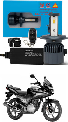 GONAMA Universal M3 120W H4 LED Bulb AC/DC Headlight White/Yellow/Warm White/Flash s159 Fog Lamp Car, Motorbike LED (12 V, 120 W)(Universal For Bike, Pack of 1)