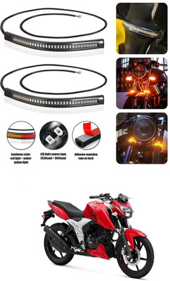 LOVMOTO Front LED Indicator Light for TVS Apache RTR 160(Red, Amber)