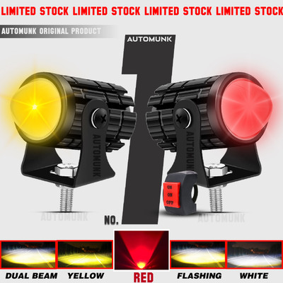 automunk LED Fog Light for Universal For Bike, Universal For Car