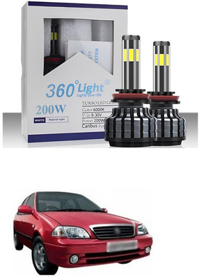 LOVMOTO LED Headlight Bulbs 6 Side Lighted H4 High Low Beam Kit White Bright sg425 Headlight Car, Motorbike LED for Maruti Suzuki (12 V, 200 W)(Esteem, Pack of 2)