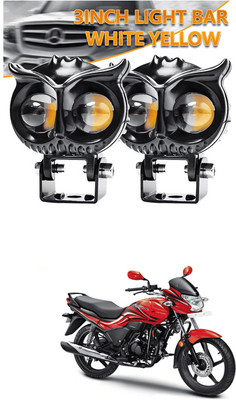 LOVMOTO Universal Mini Drive LED Fog Light Double Color d1215 Headlight Car, Motorbike LED for Hero (12 V, 40 W)(Passion Pro, Pack of 2)