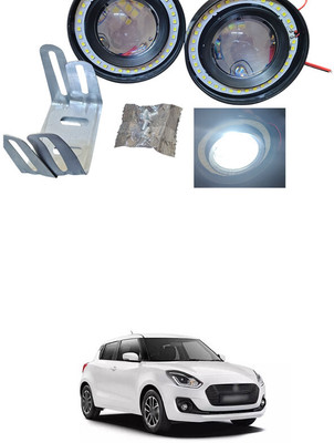 LOVMOTO No Frame/Glass LED Fog Lamp for Car, 3.5 Inch/89MM COB LED Projector Light sg140 Headlight Car, Motorbike LED for Maruti Suzuki (12 V, 20 W)(Swift, Pack of 2)