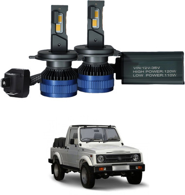 LOVMOTO H4 Fitting Led Headlight Bulb High Low Beam Lens Headlamp Bulb With Fan SG1929 Fog Lamp Car, Motorbike LED for Mahindra (12 V, 120 W)(Universal For Car, Pack of 1)