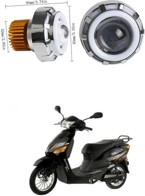 PECUNIA High/Low Beam LED Projector Lens Dual Angel Devil Eye Head Lamp 257 Headlight Car, Motorbike LED (12 V, 36 W)(Universal For Bike, Universal For Car, Pack of 1)