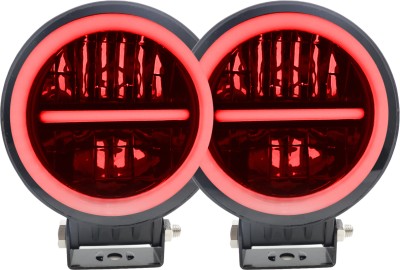 AutoPowerz White Led Fog Light With Red DRL Universal For All Bikes, Cars and Trucks Fog Lamp Car, Motorbike LED (12 V, 120 W)(Universal For Bike, Universal For Car, Pack of 2)