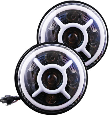 ALLEXTREME LED Headlight for Royal Enfield, Mahindra Bullet Electra, Classic, Thar, Thunder Bird 350