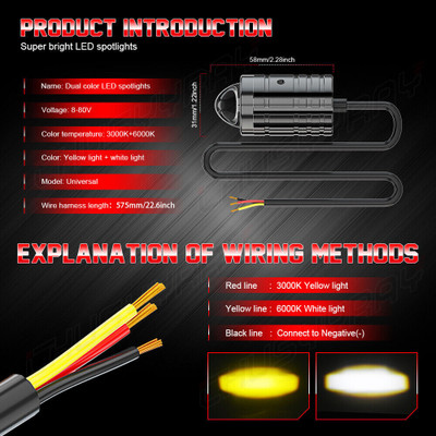 LOVMOTO LED Fog Light for Honda Dream Yuga