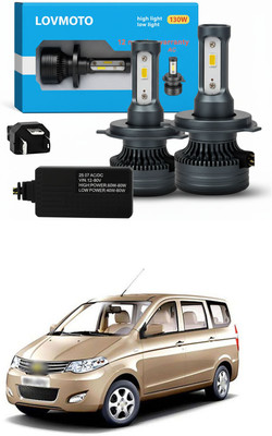 LOVMOTO Universal 130w+130w M3 Mini H4 LED Bulb AC/DC Led Headlight Bulb white sg240 Headlight Car, Motorbike LED for Toyota (12 V, 260 W)(Universal For Car, Pack of 2)