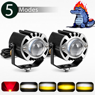 automunk LED Fog Light for Universal For Bike, Universal For Car