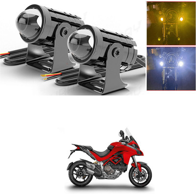 LOVMOTO Dual Led Mini Driving Fog Light Lamp Projector Lens Motorcycle Headlight X83 Tail Light Car, Motorbike LED for Suzuki (12 V, 20 W)(GS 150R, Pack of 2)