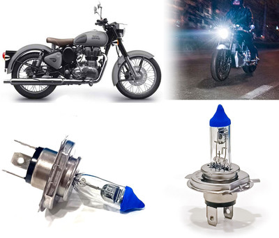 AUTO PEARL Halogen H4 Front Headlight Bulb Ultra Bright for Classic Gunmetal Headlight Motorbike Halogen for Royal Enfield (12 V, 35 W)(Classic, Pack of 1)
